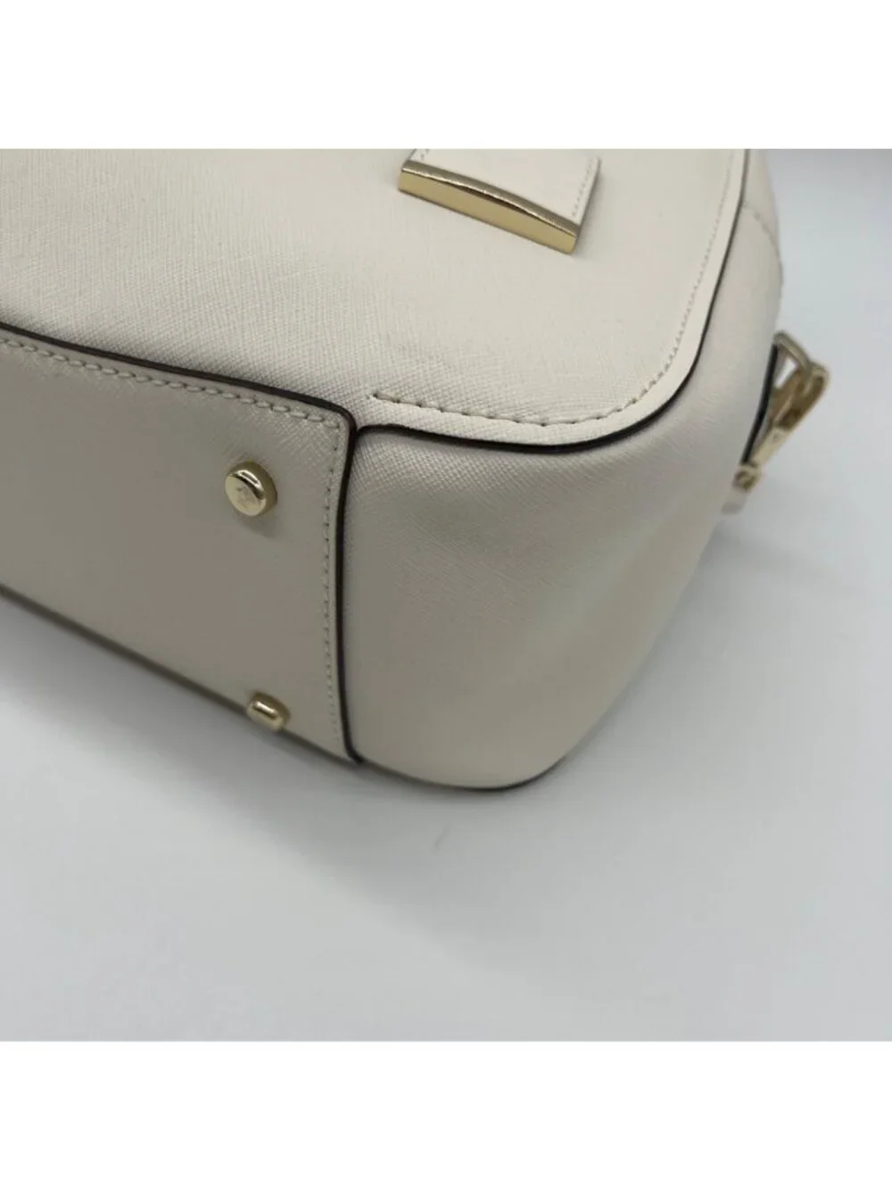 Kate Spade White Saffiano Leather Cameron Street Little Babe Satchel